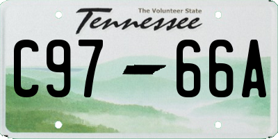 TN license plate C9766A