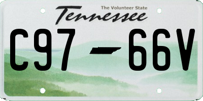 TN license plate C9766V
