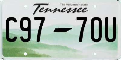 TN license plate C9770U