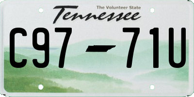 TN license plate C9771U