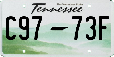 TN license plate C9773F