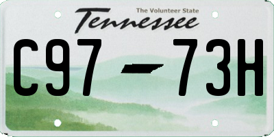 TN license plate C9773H