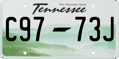 TN license plate C9773J