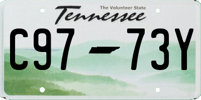 TN license plate C9773Y