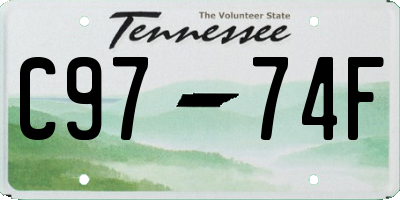 TN license plate C9774F