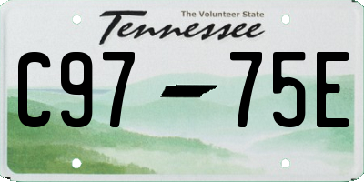TN license plate C9775E