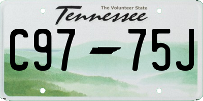 TN license plate C9775J