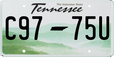 TN license plate C9775U