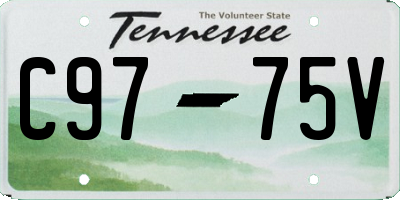 TN license plate C9775V