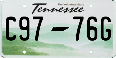 TN license plate C9776G