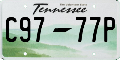 TN license plate C9777P