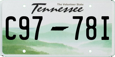 TN license plate C9778I