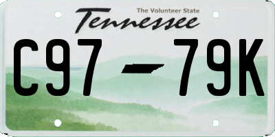 TN license plate C9779K