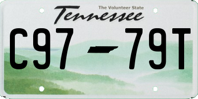 TN license plate C9779T