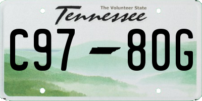 TN license plate C9780G