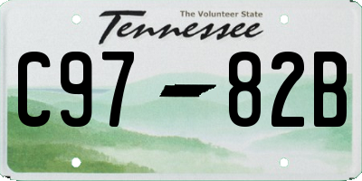 TN license plate C9782B