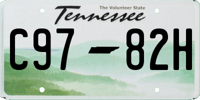 TN license plate C9782H