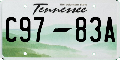 TN license plate C9783A