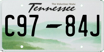 TN license plate C9784J
