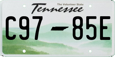 TN license plate C9785E