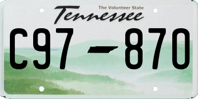 TN license plate C9787O
