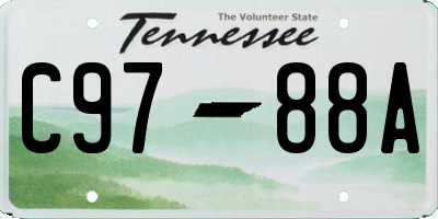 TN license plate C9788A