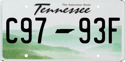 TN license plate C9793F