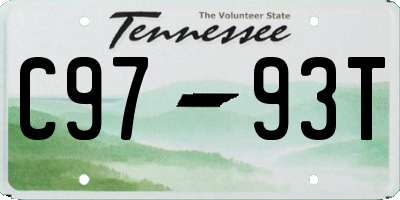 TN license plate C9793T