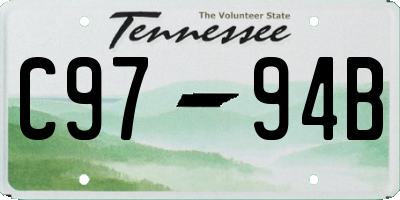 TN license plate C9794B