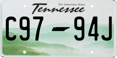 TN license plate C9794J