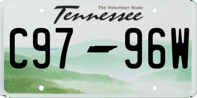 TN license plate C9796W