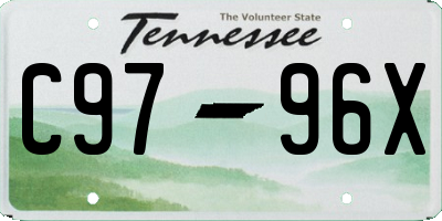 TN license plate C9796X