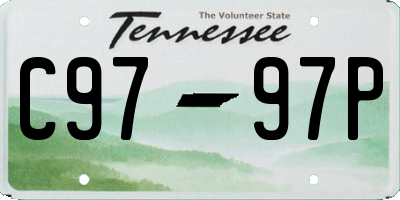 TN license plate C9797P