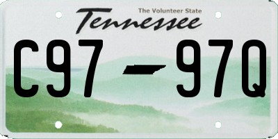 TN license plate C9797Q