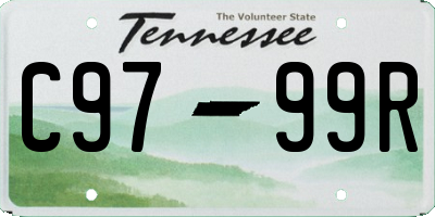 TN license plate C9799R
