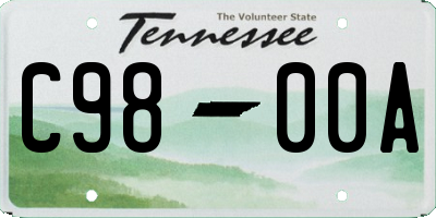 TN license plate C9800A