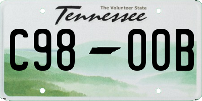 TN license plate C9800B