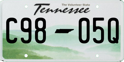 TN license plate C9805Q