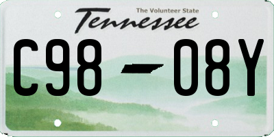 TN license plate C9808Y