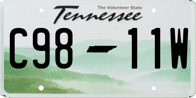 TN license plate C9811W