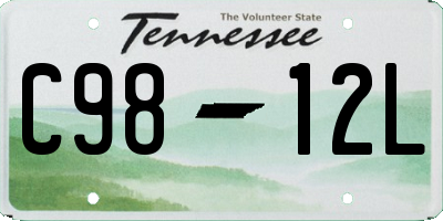 TN license plate C9812L