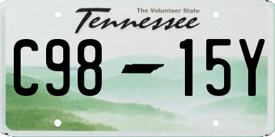 TN license plate C9815Y