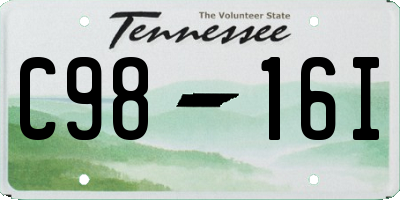 TN license plate C9816I