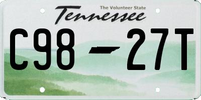 TN license plate C9827T