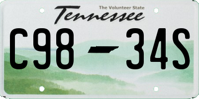 TN license plate C9834S