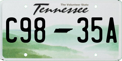 TN license plate C9835A