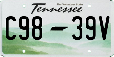 TN license plate C9839V