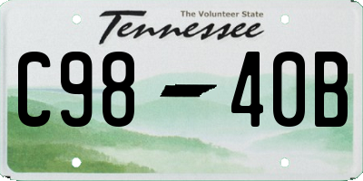 TN license plate C9840B