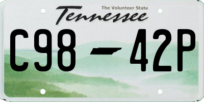 TN license plate C9842P