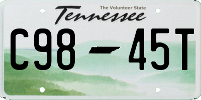 TN license plate C9845T